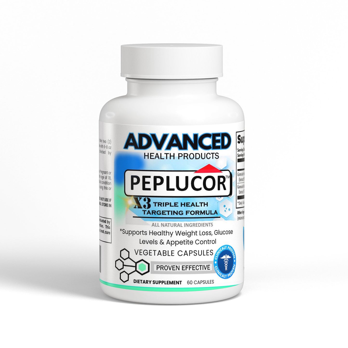 Peplucor | Triple Health Support | Berberine Weight Loss | Natural Advanced Health Capsules