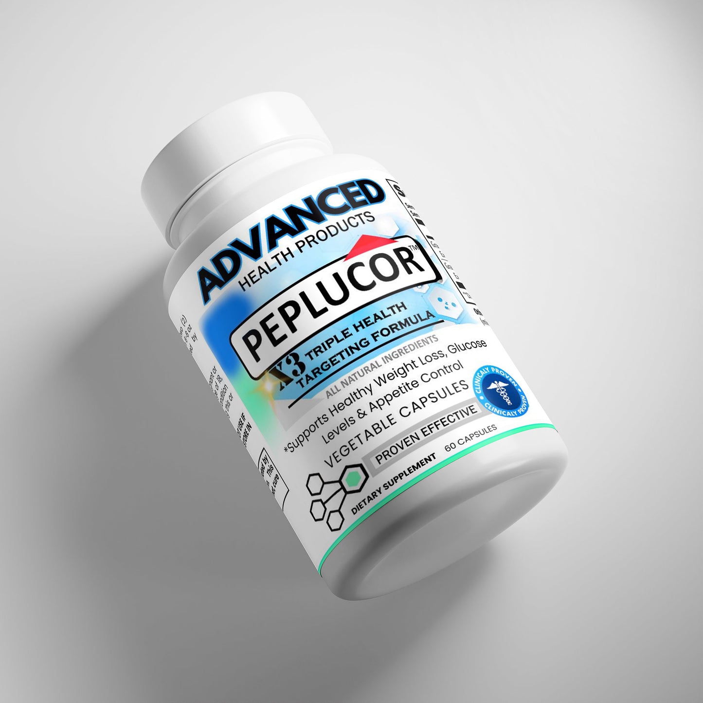 Peplucor | Triple Health Support | Berberine Weight Loss | Natural Advanced Health Capsules