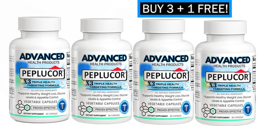 Pepulucor | Buy 3 Bottles - Get ONE FREE Bottle Bundle! | Weight Loss | Natural Advanced Health Capsules